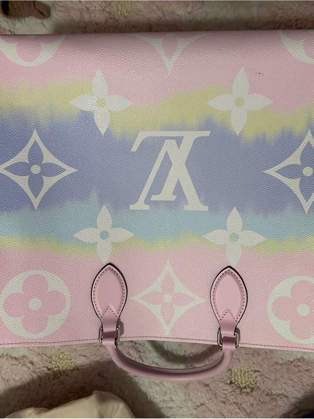 Louis Vuitton Pastel Gradient Monogram Tote in Pink, Blue, Yellow